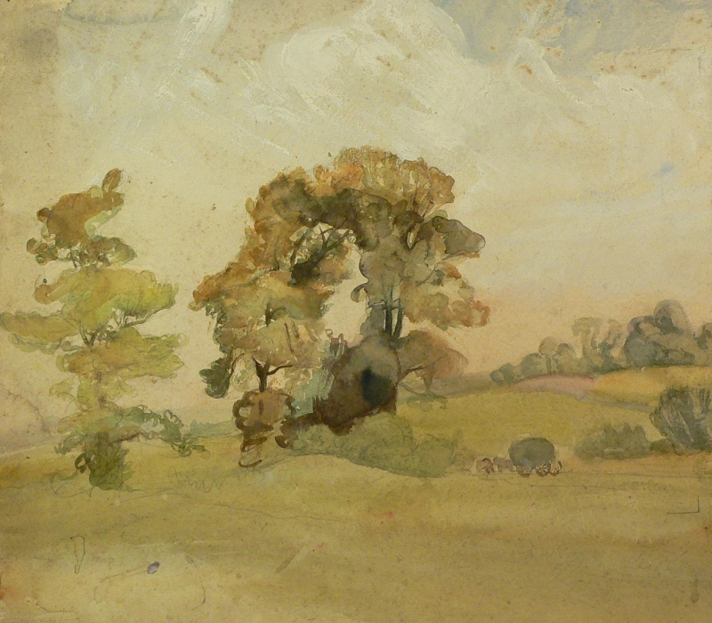 M 91 Rolling landscape with Trees