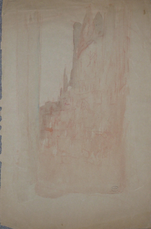904  Vertical street scene, Dieppe