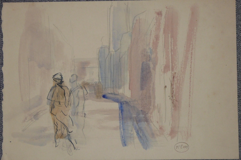 Street scene with soldiers.   . . . DRA/390