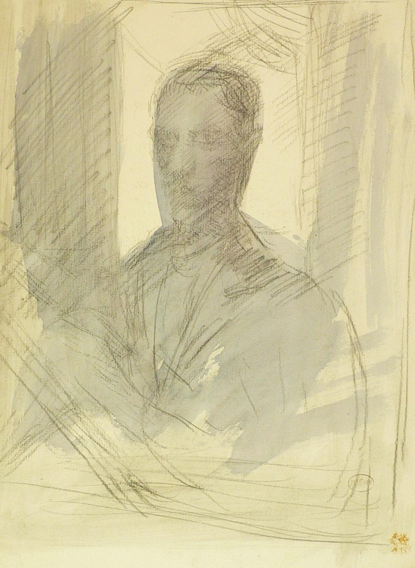 Self portrait study in front of a window . .  .DRA/304  . . (367ch)