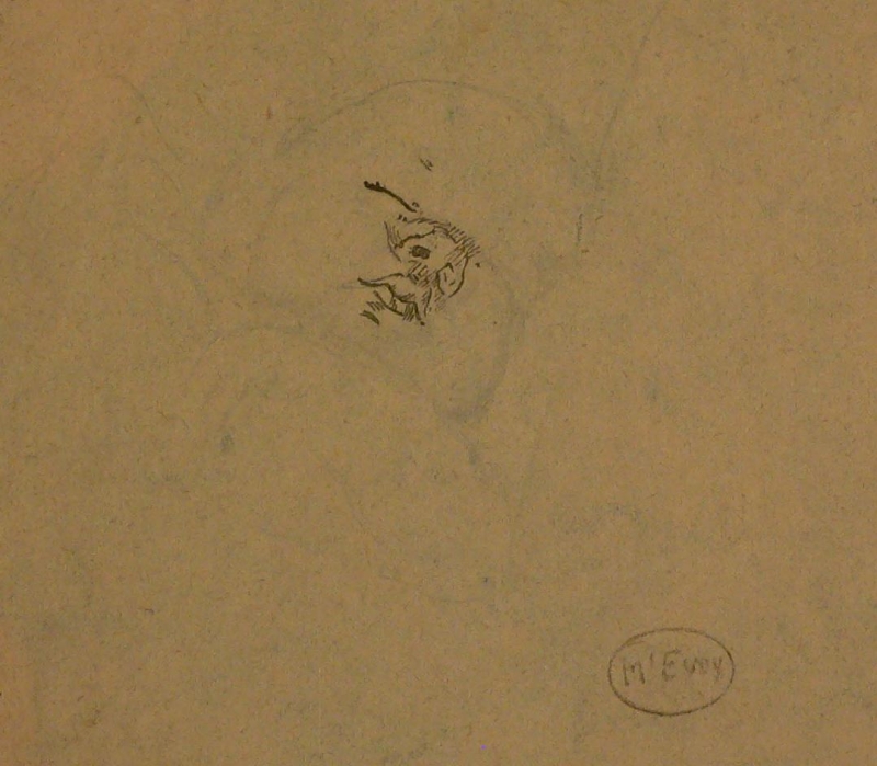 Sketch of a baby sleeping