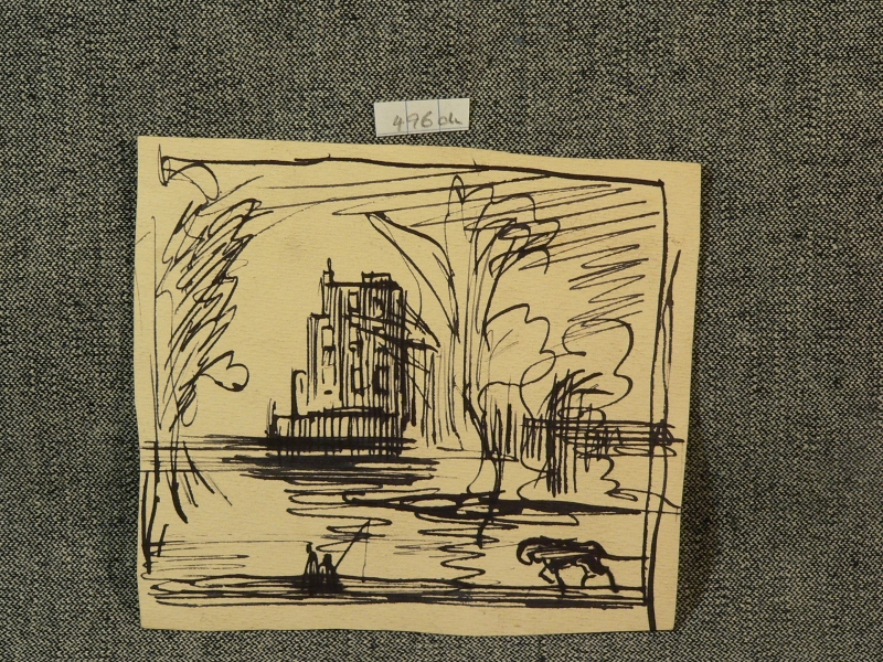 Ink sketch, fishing