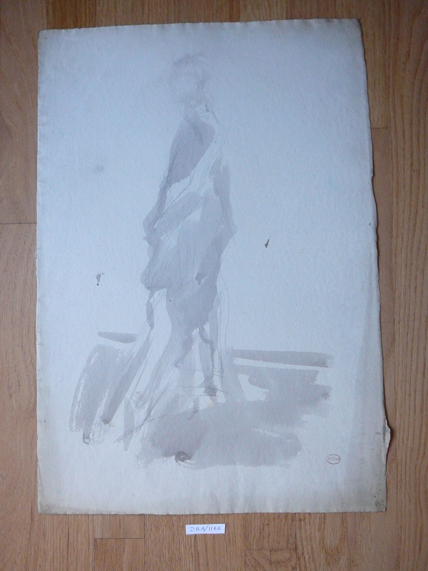 figure standing left foot forward
