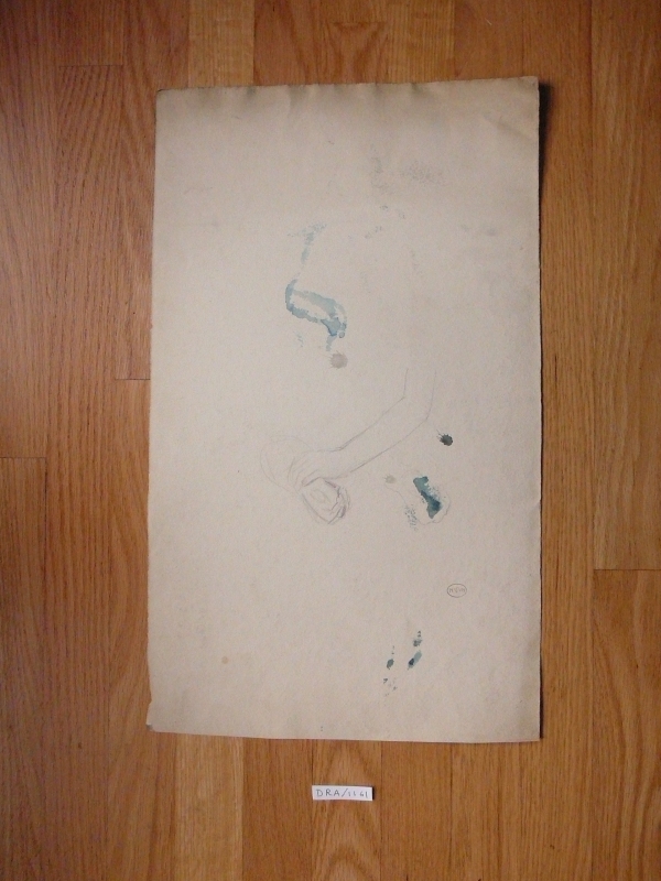 Study;  left hand holding right