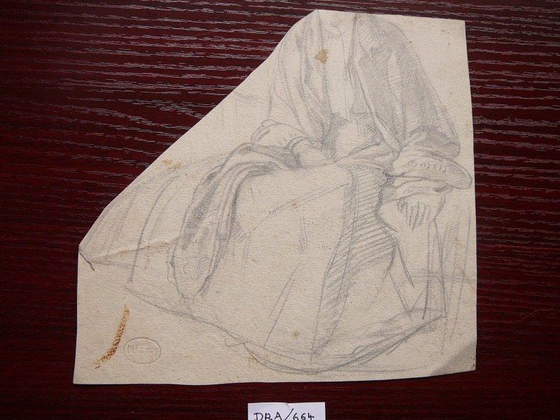 drapery study seated lady