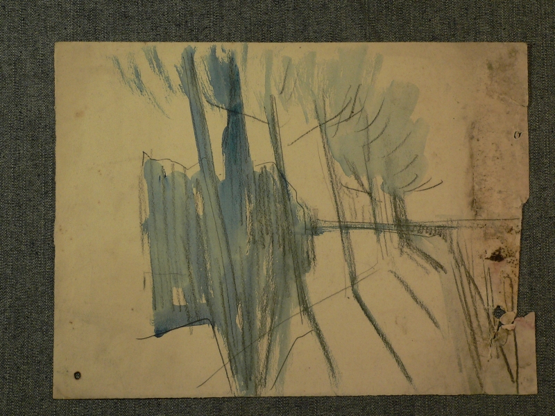 439ch  trees on the embankment, contre jour