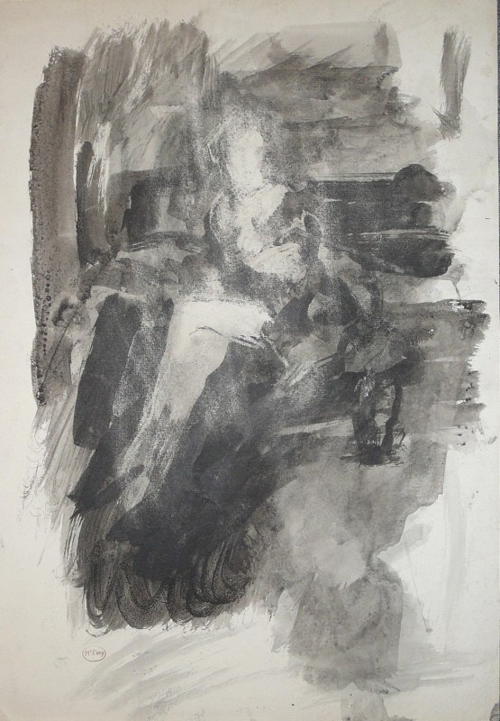 Study seated lady B & W