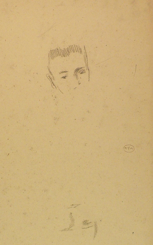 743  2 slight beginnings of a portrait study