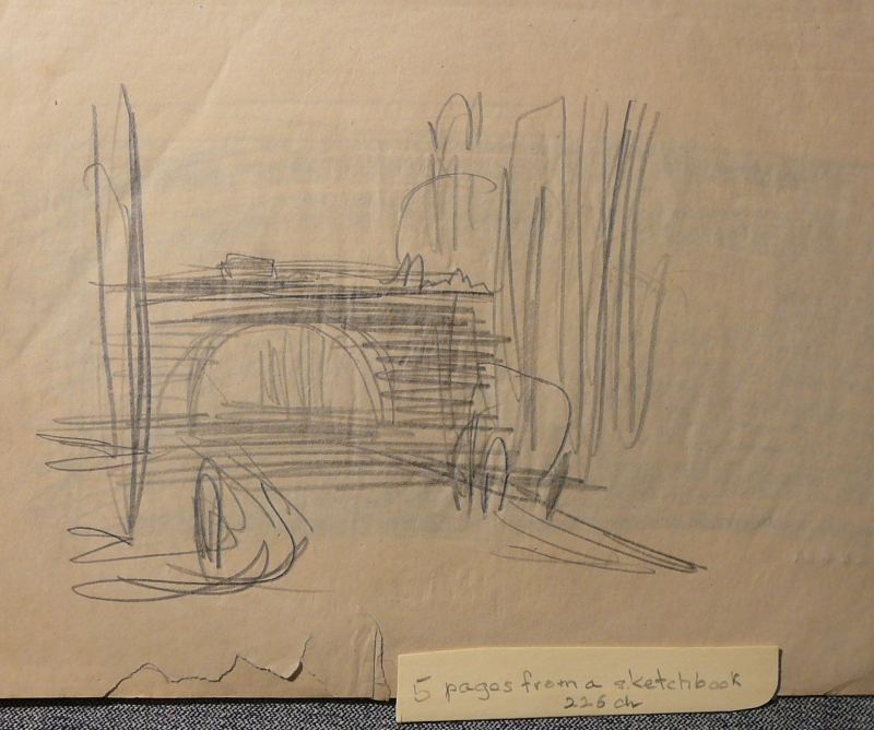 226 ch  one of five pages from a sketchbook (others behind)