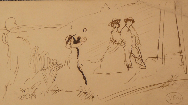 280ch. Rural scene three figures