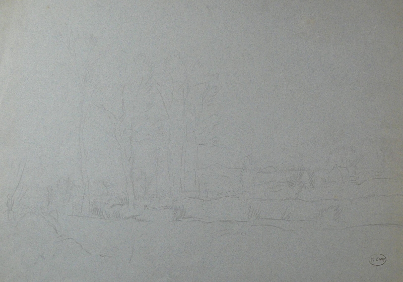 883  landscape with road & trees