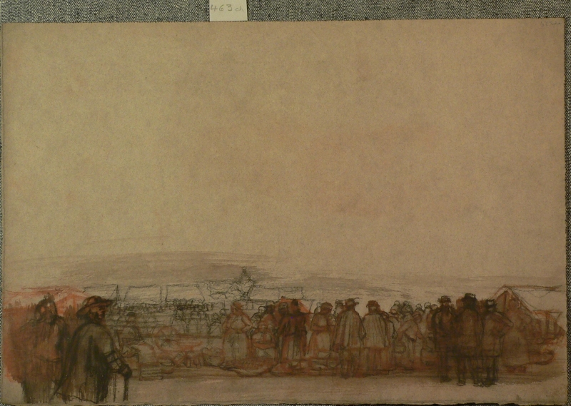 463ch,recto  rural crowd scene