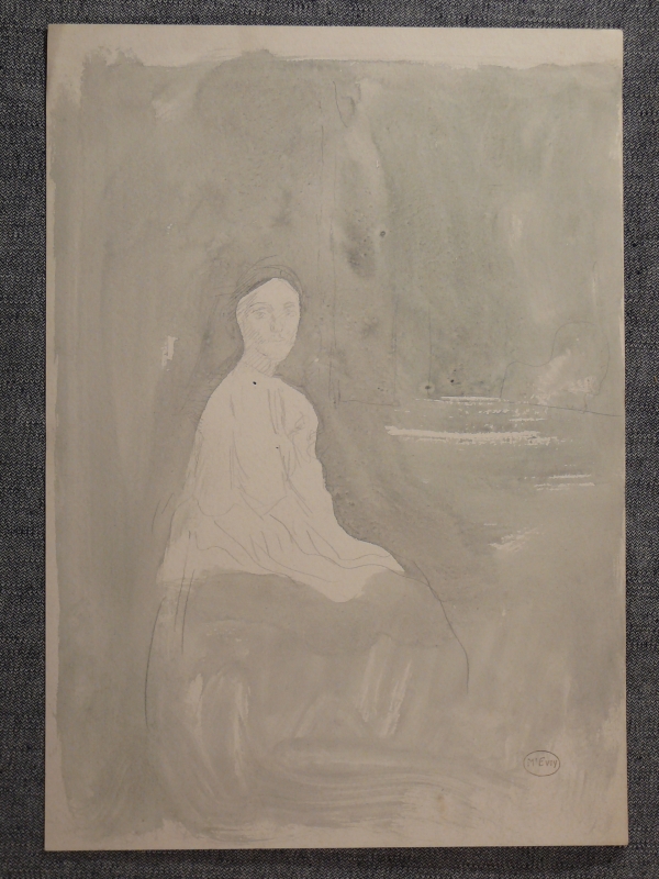 163ch portrait sketch of a seated lady Anais (?)
