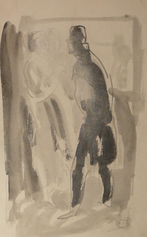 230 quick sketch two figures outdoors