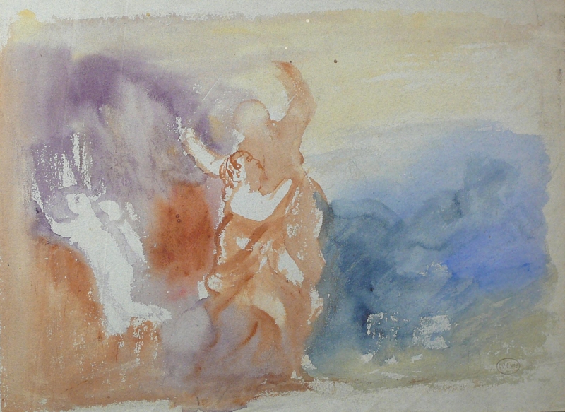 253ch . Two female figures in a la landscape. mythical?