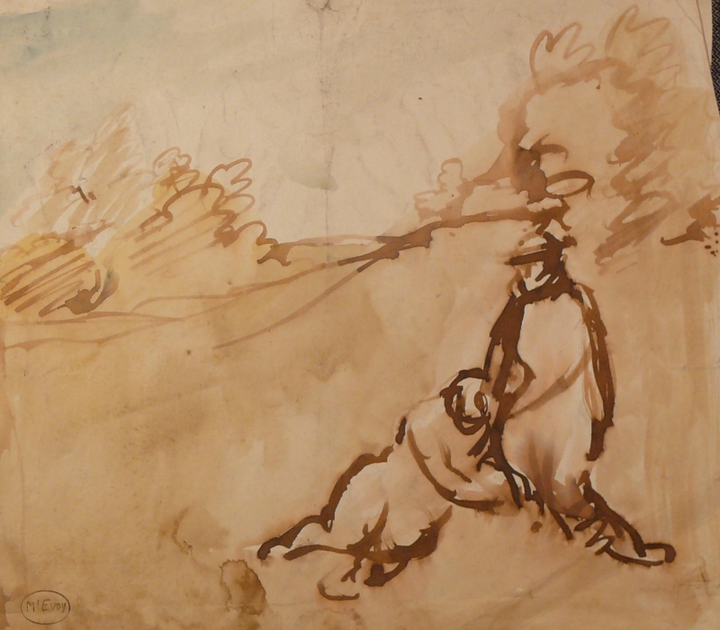 277ch Two figures in a landscape