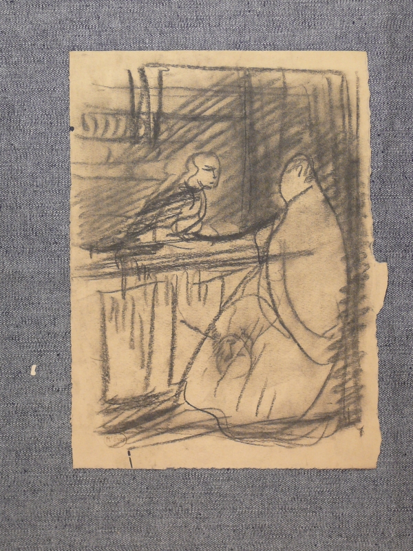 292ch . Two figures on opposite sides of a counter